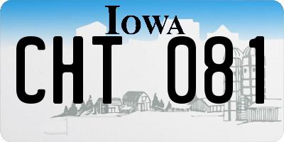 IA license plate CHT081