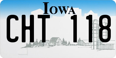 IA license plate CHT118