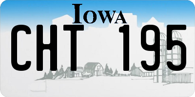 IA license plate CHT195
