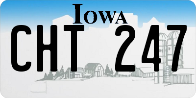 IA license plate CHT247