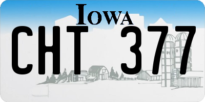 IA license plate CHT377