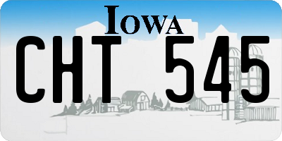 IA license plate CHT545