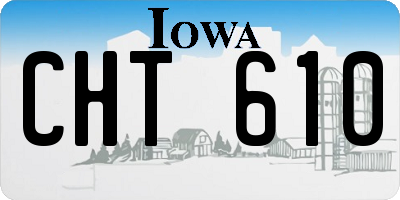 IA license plate CHT610