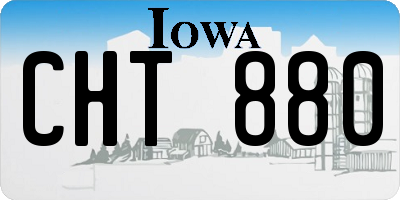 IA license plate CHT880