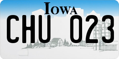 IA license plate CHU023
