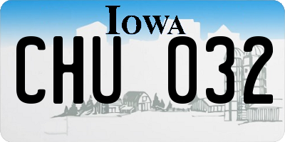 IA license plate CHU032