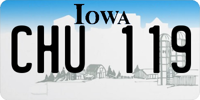 IA license plate CHU119