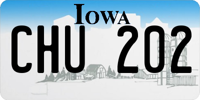 IA license plate CHU202