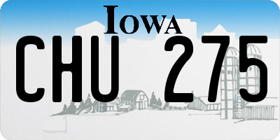 IA license plate CHU275
