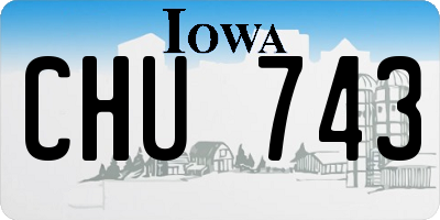 IA license plate CHU743