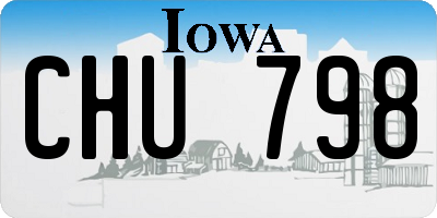 IA license plate CHU798