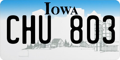 IA license plate CHU803