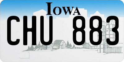 IA license plate CHU883