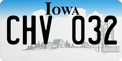 IA license plate CHV032