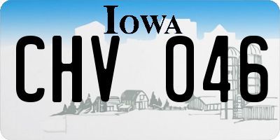 IA license plate CHV046