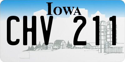 IA license plate CHV211
