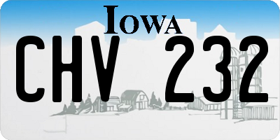 IA license plate CHV232