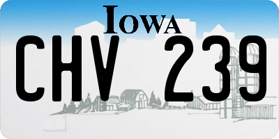 IA license plate CHV239
