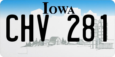IA license plate CHV281