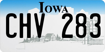IA license plate CHV283