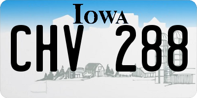 IA license plate CHV288