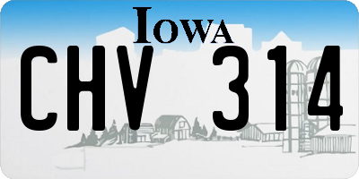 IA license plate CHV314