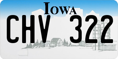 IA license plate CHV322