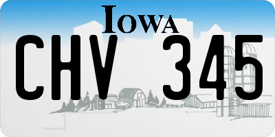 IA license plate CHV345