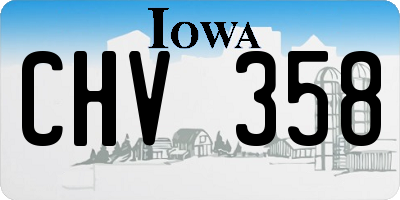 IA license plate CHV358