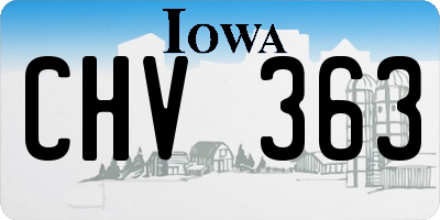 IA license plate CHV363