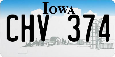 IA license plate CHV374