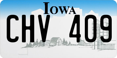 IA license plate CHV409
