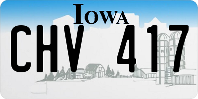 IA license plate CHV417