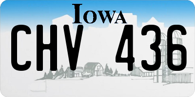 IA license plate CHV436