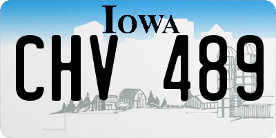 IA license plate CHV489