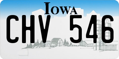 IA license plate CHV546