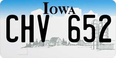 IA license plate CHV652