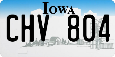 IA license plate CHV804