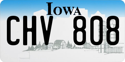 IA license plate CHV808