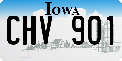 IA license plate CHV901