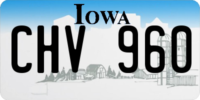 IA license plate CHV960