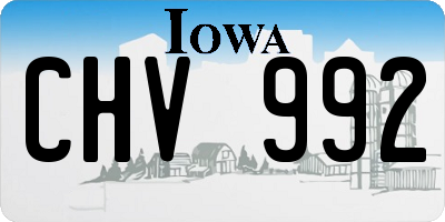 IA license plate CHV992