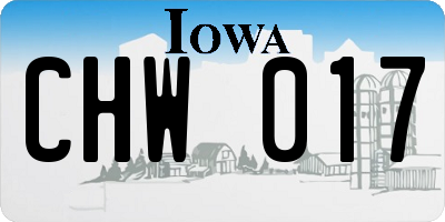 IA license plate CHW017