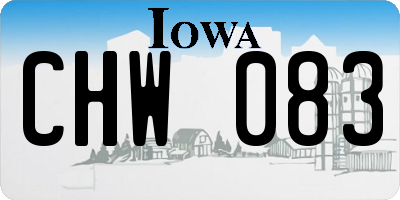 IA license plate CHW083