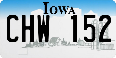 IA license plate CHW152