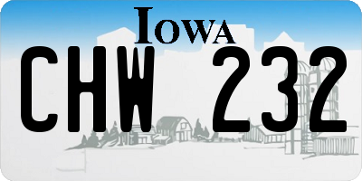IA license plate CHW232