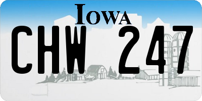 IA license plate CHW247
