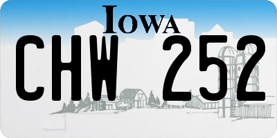 IA license plate CHW252