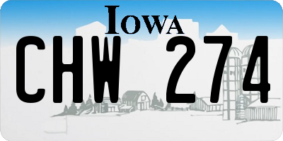 IA license plate CHW274