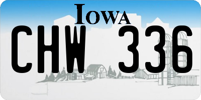 IA license plate CHW336